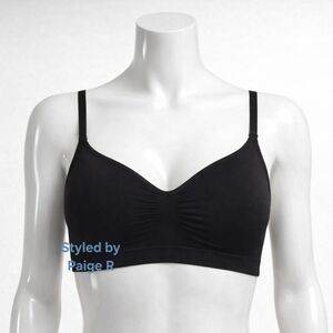 💕NEW SKIMS Seamless Sculpt Bralette Wireless Unlined Shaping Bra Black ONYX M
